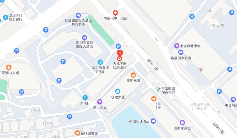 深圳天元中医肛肠医院乘车路线