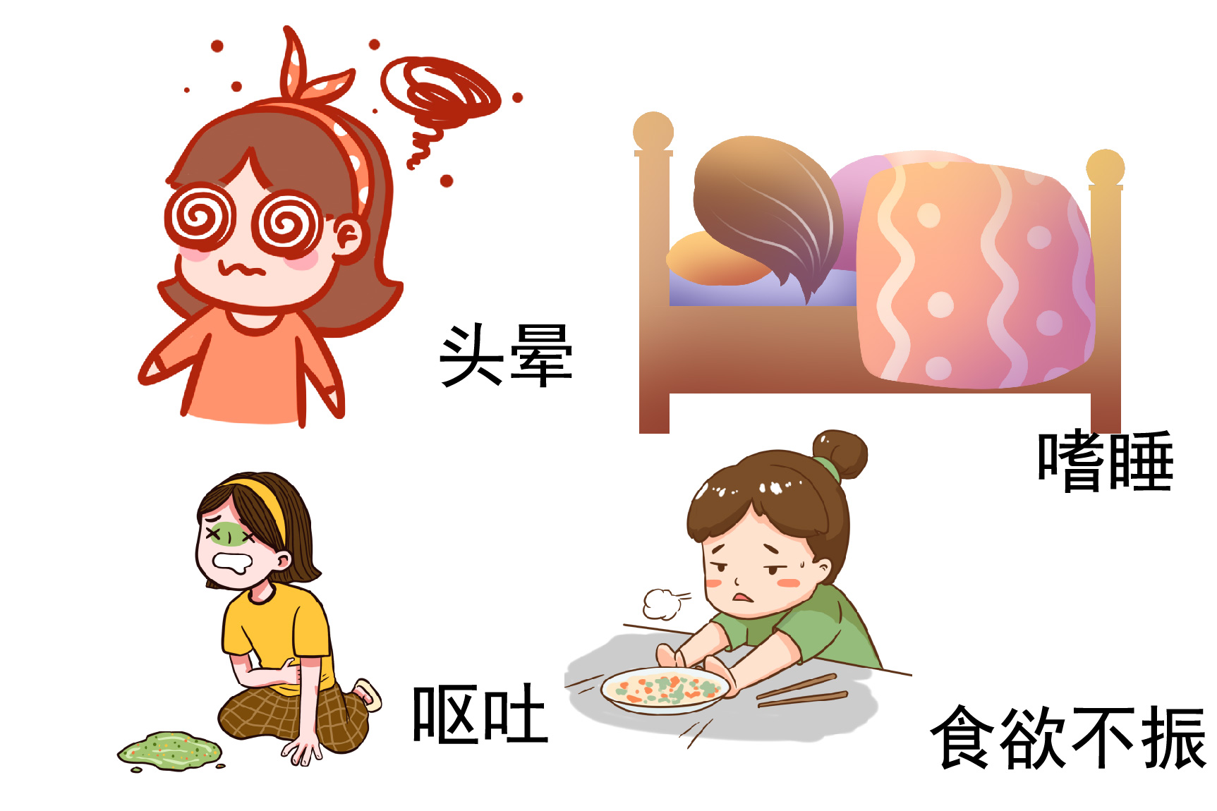 怀孕症状图