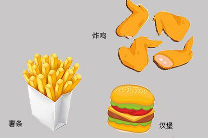 油腻性食物图片