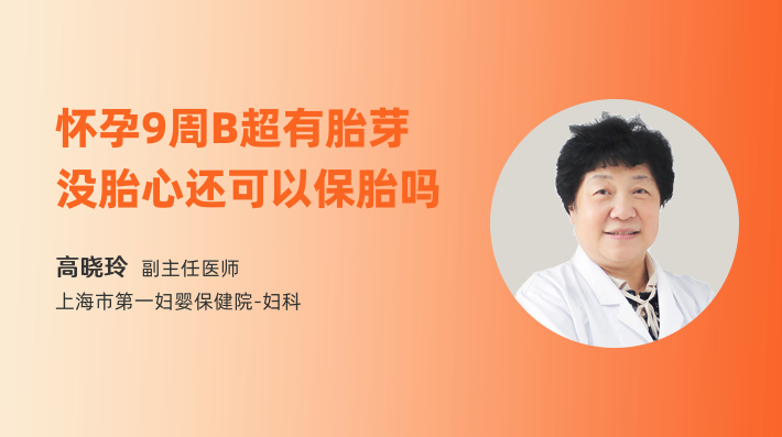 怀孕9周B超有胎芽没胎心还可以保胎吗