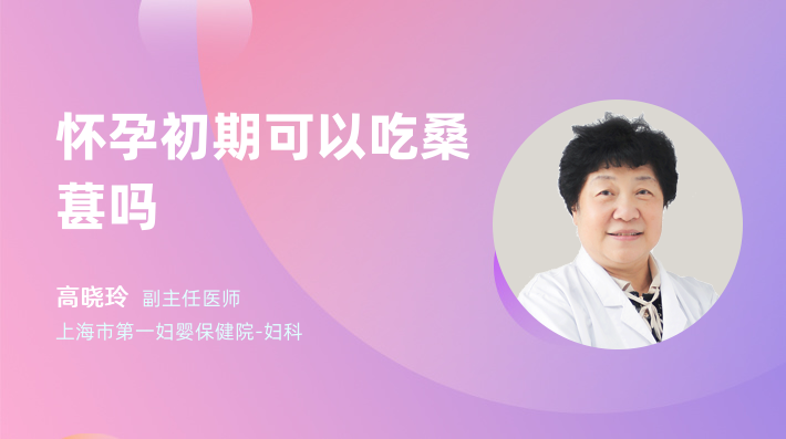 怀孕初期可以吃桑葚吗